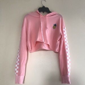 Cropped Pinapple Hoodie From Romwe